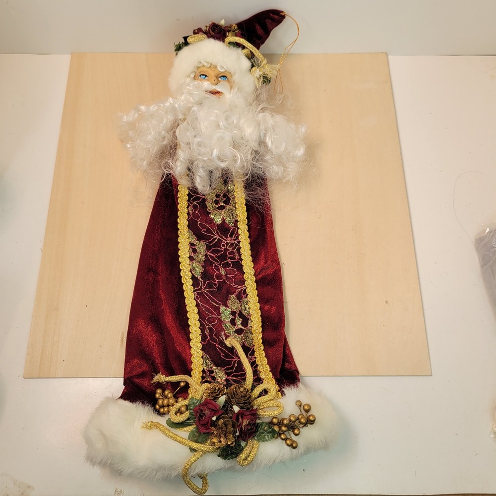 Festive Plush Santa Claus Christmas Holiday Decoration Ornament Hanging Decor